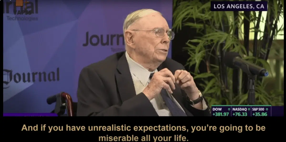 munger's secret to a happy life